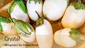  Presentation with eggplant - Amazing presentation theme having organic white eggplants backdrop and a yellow colored foreground