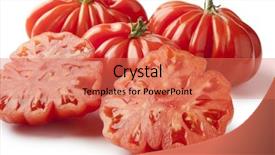  Presentation with organic - Colorful slide set enhanced with rebelion - fresh organic whole and half backdrop and a coral colored foreground