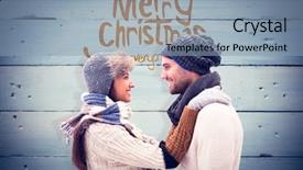  Presentation with fade blue painted red white - Audience pleasing PPT layouts consisting of organigrama - young winter couple against painted backdrop and a light blue colored foreground