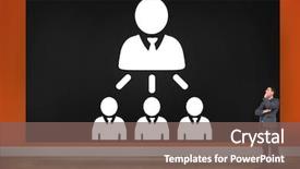  Presentation with organisation - PPT layouts with organisation chart - composite image of thinking businessman background and a violet colored foreground