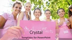  Presentation with breast cancer awareness - Colorful slide deck enhanced with organising event for breast cancer backdrop and a lemonade colored foreground