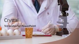  Presentation with nutrition - Amazing presentation theme having organisme genetiquement modifie - nutrition expert testing food products backdrop and a light blue colored foreground