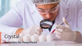  Presentation with protein scoop sports nutrition food - Theme consisting of organisme genetiquement modifie - nutrition expert testing food products background and a lemonade colored foreground