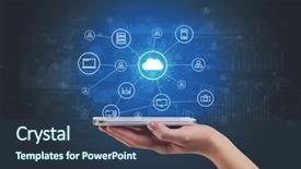  Presentation with organization - Audience pleasing slide set consisting of organization change - businessman working on phone backdrop and a tawny brown colored foreground