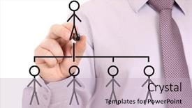  Presentation with social - PPT theme enhanced with organization chart - businessman drawing social network business background and a soft green colored foreground