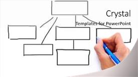  Presentation with organization - Presentation enhanced with organization chart - hand drawing diagram isolated background and a white colored foreground