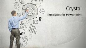  Presentation with planning - Beautiful PPT theme featuring organization chart - planning as key to success backdrop and a  colored foreground