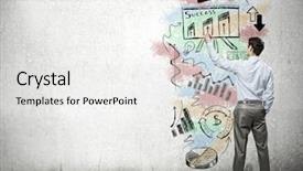  Presentation with organization - Colorful theme enhanced with organization chart - planning as key to success backdrop and a  colored foreground