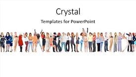  Presentation with group - Theme with organization templates - concept isolated group background and a  colored foreground