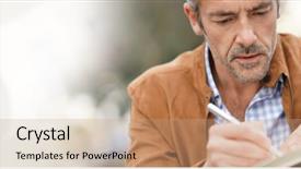  Presentation with web - Cool new presentation theme with organization templates - template web mature businessman sending backdrop and a coral colored foreground