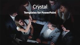  Presentation with giving - Amazing PPT theme having organization trust - close up young colleagues giving backdrop and a dark gray colored foreground