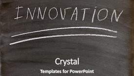  Presentation with innovation - Slides consisting of organizational change - word innovation handwritten background and a dark gray colored foreground