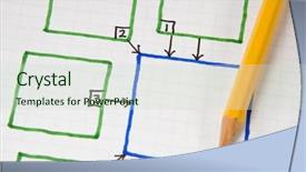  Presentation with organizational chart - Slides with organizational charts and graphs background and a soft green colored foreground
