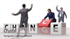  Presentation with change - Presentation consisting of organizational development - businessman in change and chance background and a light gray colored foreground