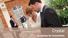  Presentation with outdoors - Audience pleasing slides consisting of nice closeup bunch of pink roses before unpack backdrop and a red colored foreground