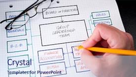  Presentation with organization charts - Presentation theme with organizational planning charts business graphs background and a sky blue colored foreground