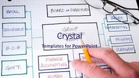  Presentation with organizational chart - PPT theme having organizational planning charts business graphs background and a sky blue colored foreground