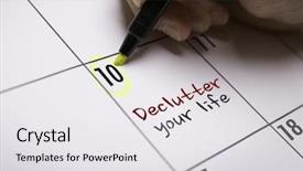  Presentation with life - Cool new presentation theme with organize - declutter your life backdrop and a white colored foreground