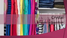  Presentation with closet - Colorful theme enhanced with organize - fashion clothes in walk-in clothing backdrop and a violet colored foreground