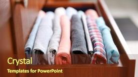  Presentation with clothing wooden clothes hanger object - Audience pleasing slides consisting of organize - neatly folded clothes in wooden backdrop and a tawny brown colored foreground