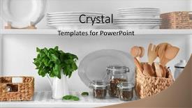  Presentation with storage - Presentation design featuring organize - storage stand with kitchenware indoors background and a light gray colored foreground