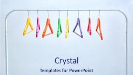  Presentation with stand - PPT layouts consisting of organize - wardrobe stand with hangers background and a sky blue colored foreground