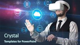  Presentation with social media - Audience pleasing PPT theme consisting of organize lifesize projected social media backdrop and a  colored foreground