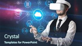  Presentation with social media - Amazing slide deck having organize lifesize projected social media backdrop and a  colored foreground