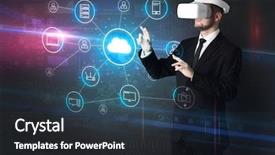  Presentation with knowledge sharing innovation social media - Audience pleasing slide deck consisting of organize lifesize projected social media backdrop and a  colored foreground