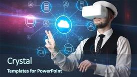  Presentation with social media - Slide set having organize lifesize projected social media background and a  colored foreground