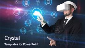  Presentation with social - Amazing theme having organize lifesize projected social media backdrop and a  colored foreground