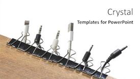  Presentation with cables - Cool new theme with organized-computer-cables-isolated backdrop and a white colored foreground