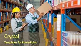  Presentation with medical ware hous - Beautiful presentation featuring organizing box in ware house backdrop and a tawny brown colored foreground