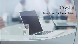  Presentation with process - Cool new slides with organizing seminar - modern office interior working process backdrop and a light blue colored foreground