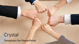  Presentation with business partner people joining hand - Presentation with organizing seminar - teamwork concept business people hands background and a  colored foreground