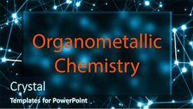  Presentation with chemistry - PPT theme having organometallic-chemistry-the-study background and a navy blue colored foreground