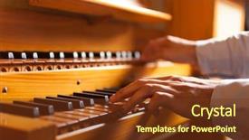  Presentation with organ manusia - Amazing PPT theme having organs - detail of a man playing backdrop and a tawny brown colored foreground