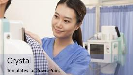  Presentation with metabolic syndrome doctor examining - Presentation theme consisting of body internal organs - female doctor examining male patient's background and a light blue colored foreground