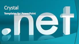  Presentation with alumni website - Theme having orgen - dont net website domain name background and a teal colored foreground