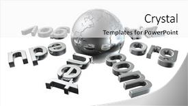  Presentation with internet - Slide set consisting of orgen - globe with internet gtdls surrounding background and a  colored foreground