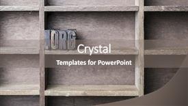  Presentation with wood type design - Colorful theme enhanced with orgen - old wooden printers type forming backdrop and a gray colored foreground