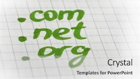  Presentation with internet of thing - Presentation with orgen - three internet domain names background and a  colored foreground