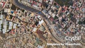  Presentation with fes - PPT theme consisting of orient - aerial view on the tannery background and a violet colored foreground