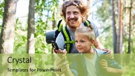  Presentation with compass - PPT theme enhanced with orient - happy young man and his background and a yellow colored foreground