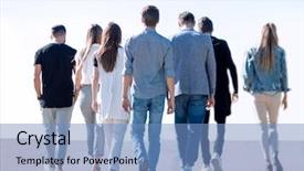  Presentation with stepping - Slide set consisting of orient - rear view group of business background and a teal colored foreground