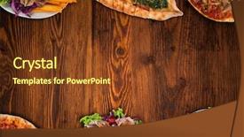  Presentation with turkish - PPT theme featuring orient - top down view on traditional background and a tawny brown colored foreground