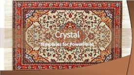  Presentation with carpet - Presentation design having oriental carpet isolated on white background and a coral colored foreground