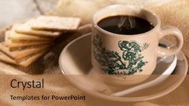  Presentation with chinese traditional - Presentation design consisting of oriental chinese kopitiam style dark background and a coral colored foreground