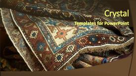  Presentation with ancient - PPT theme having oriental craft - ancient carpets background and a tawny brown colored foreground