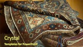  Presentation with ancient - Presentation enhanced with oriental craft - ancient carpets background and a tawny brown colored foreground
